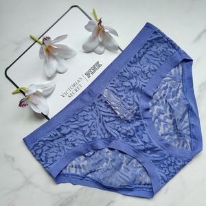 NWT VICTORIA'S SECRET LACE NO-SHOW HIPHUGGER PANTY IN VIOLET STORM SIZE SMALL